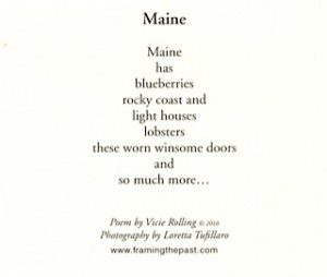 Maine Note Card Reverse